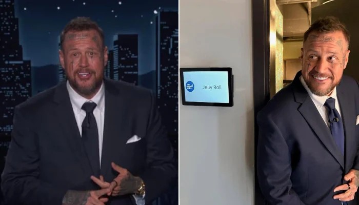Jelly Roll breaks hiatus to guest-host 'Jimmy Kimmel Live'