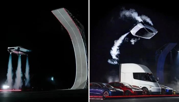 Elon Musk unveils Tesla Roadster that can fly, flip mid-air, hit 60 MPH in under one second