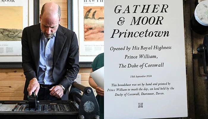 Prince William Gets Creative With Moorland Inspired Printing In Princetown