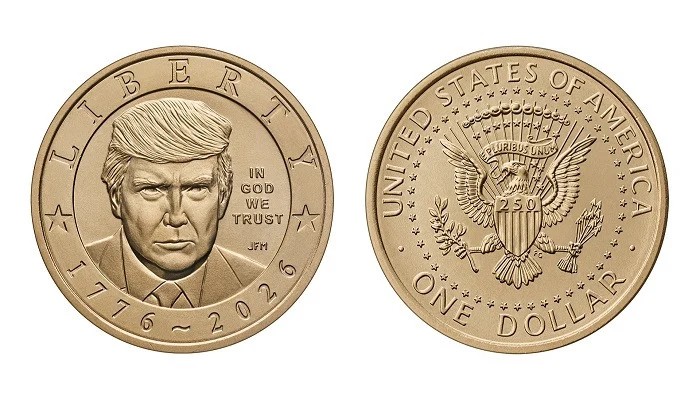 Defying Law, US Issues $1 Coins Featuring Trump's Face