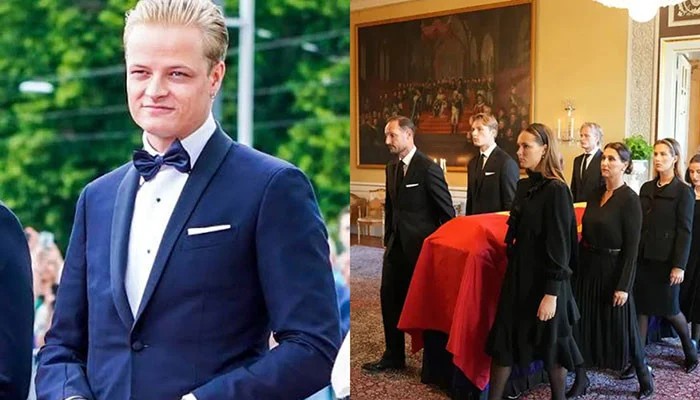 Marius Borg Høiby makes controversial royal appearance beside King Harald's coffin