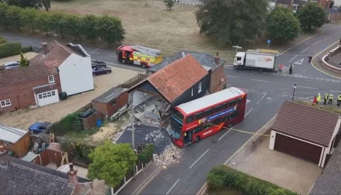 Double-decker bus crashes into home in UK village: Neighbours detail horror
