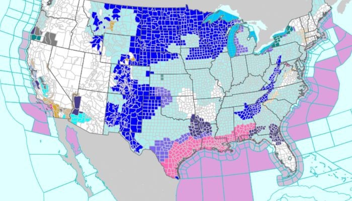 Winter Forecast Map Which US States Will See More Snow And Rain