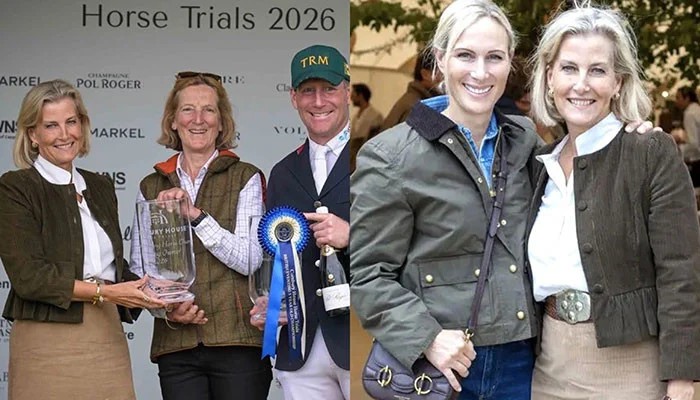 Duchess Sophie joins Zara Tindall for a rare royal day out at horse trials