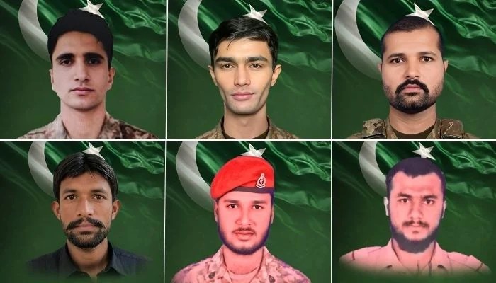 Two officers among six soldiers martyred in Hangu gunbattle