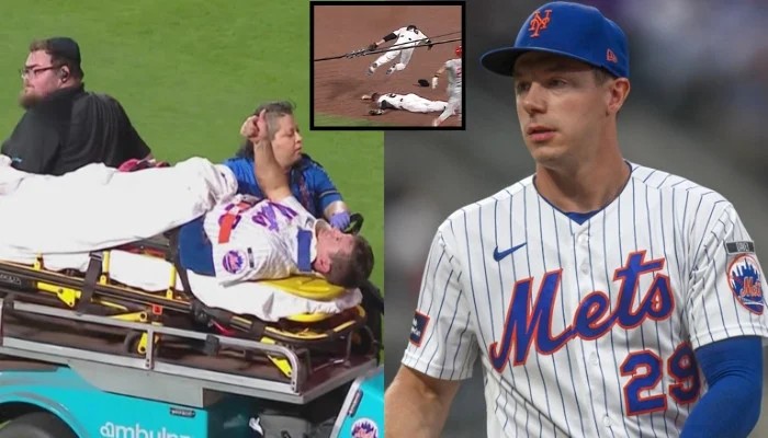 Mets Jared Young Stretchered Off After Brutal Mlb Collision With Teammate Mclean
