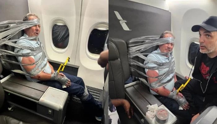 American Airlines passenger duct-taped to seat after mid-air outburst breaks silence