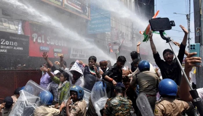 Indian Police Deploy Water Cannons Against Fresh Protests Over Exam Paper Leaks